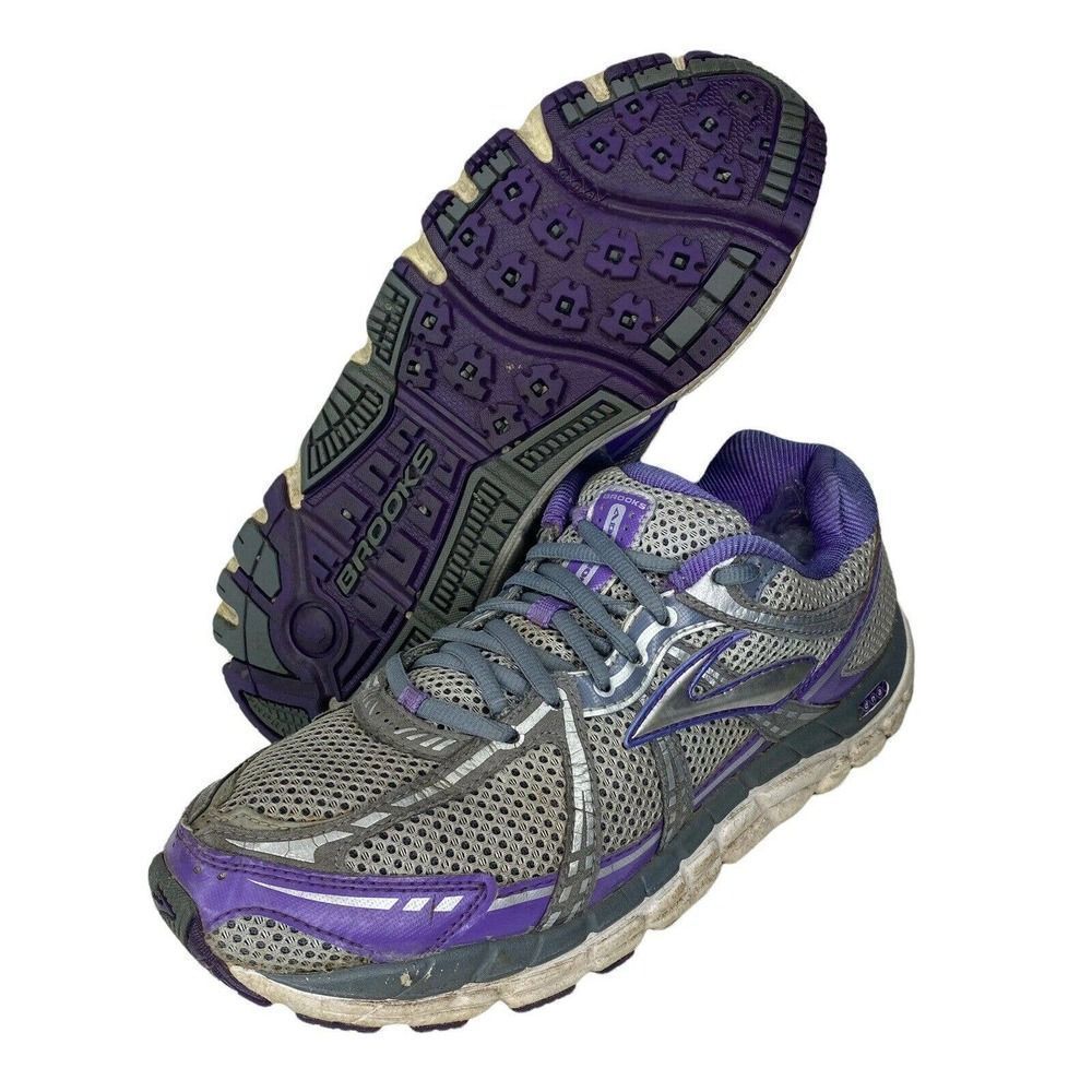 Brooks Addiction 11 DNA Women's 11 Purple Grey Running Shoes Mogo Sneakers USED